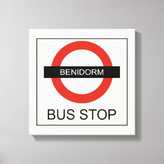 Benidorm Bus Stop Canvas Print