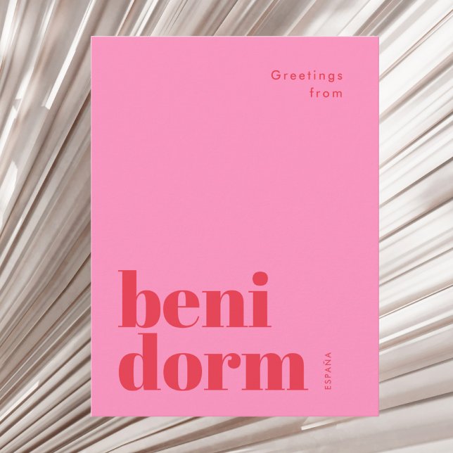 Benidorm Spain modern typography Postcard (Creator Uploaded)