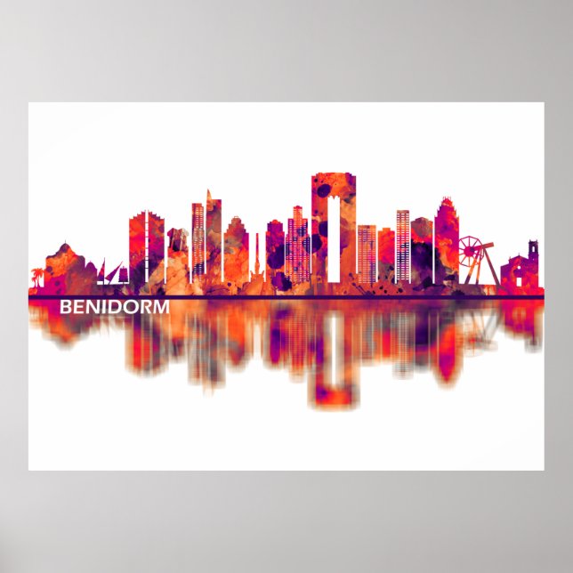 Benidorm Spain Skyline Poster (Front)