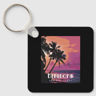 Benidorm Spain Summer Vibes Beach  Key Ring