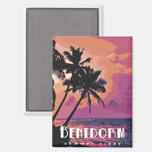 Benidorm Spain Summer Vibes Beach  Magnet