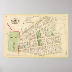 Benificent Church Cemetery and Elba Mills Atlas Poster