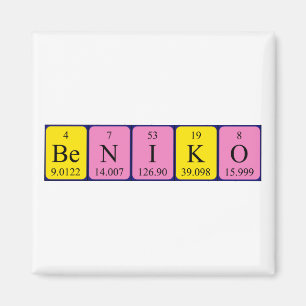 Beniko periodic table name magnet