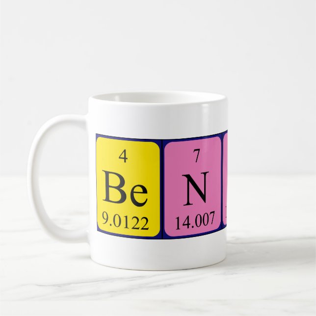 Beniko periodic table name mug (Left)