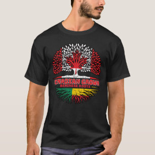 Benin Beninese Canadian Canada Tree Roots Flag T-Shirt