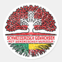 Benin Beninisch Schweizer Schweiz Baum Wurzel Flag