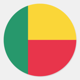 benin classic round sticker