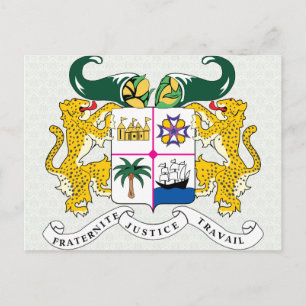Benin Coat of Arms detail Postcard