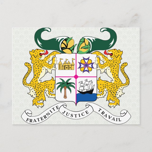 Benin Coat of Arms detail Postcard (Front)