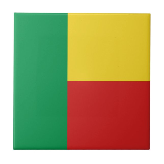 Benin Flag Ceramic Tile (Front)