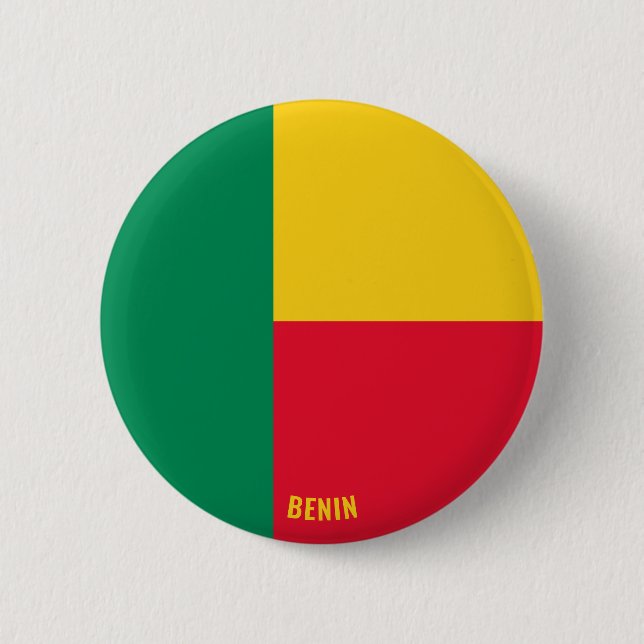 Benin Flag Charming Patriotic 6 Cm Round Badge (Front)