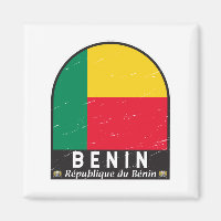 Benin Flag Emblem Distressed Vintage