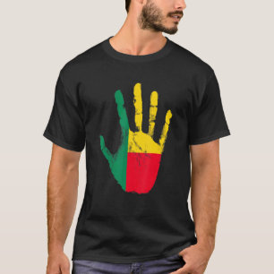 Benin Flag Hand Sport Proud Football Porto-Novo Be T-Shirt