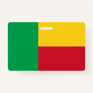 Benin flag ID badge