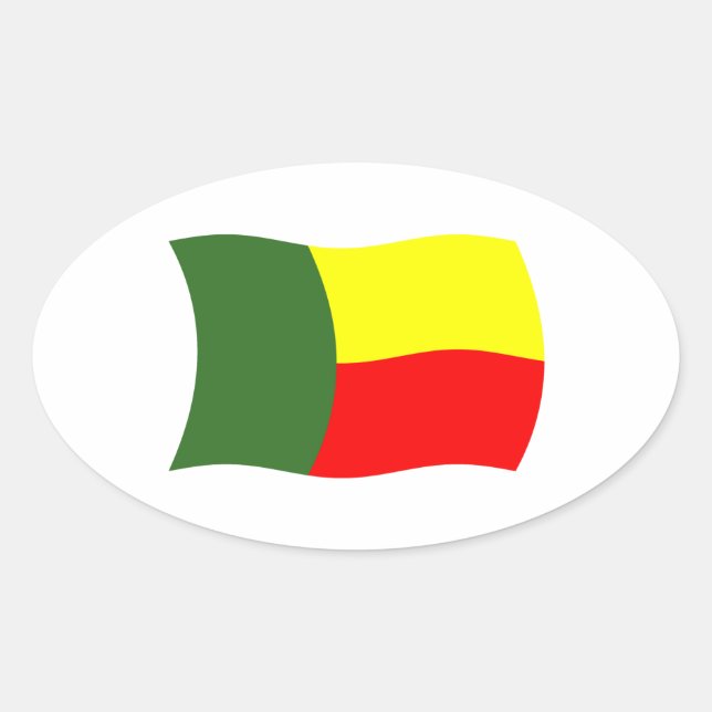 Benin Flag Sticker (Front)