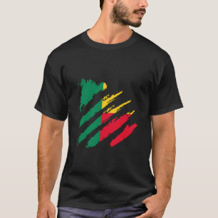 Benin Flag USA America Beninese Roots Beninese Pri T-Shirt