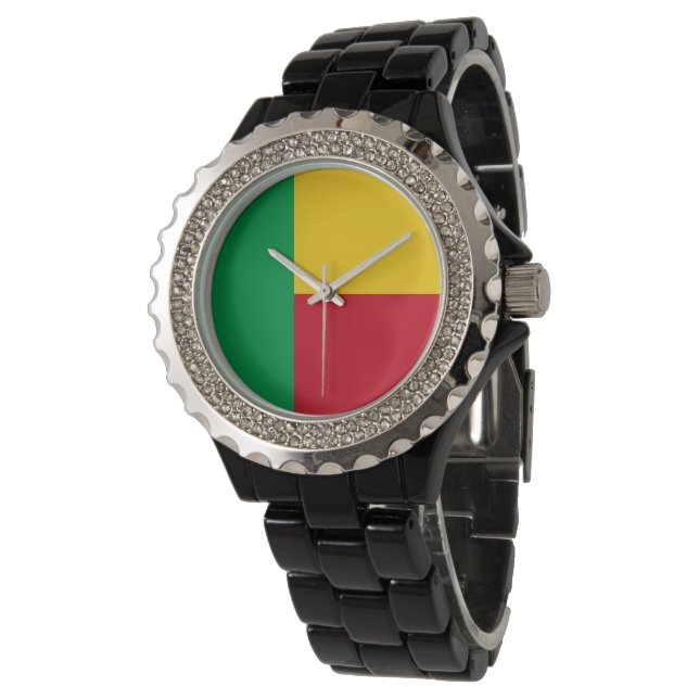 Benin flag watch (Angled)