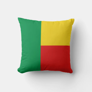 Benin Flag x Flag Pillow