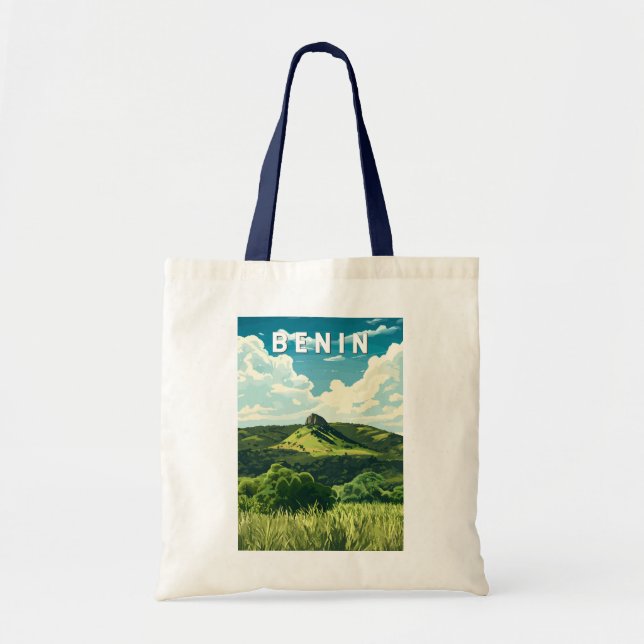 Benin Illustration Travel Art Vintage Tote Bag (Front)