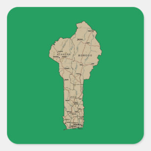 Benin Map Sticker
