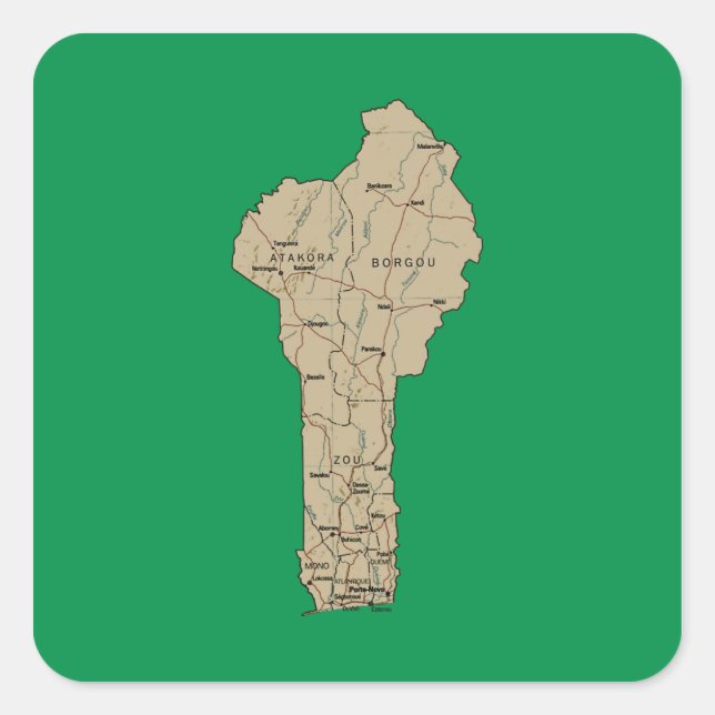 Benin Map Sticker (Front)