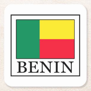 Benin Square Paper Coaster