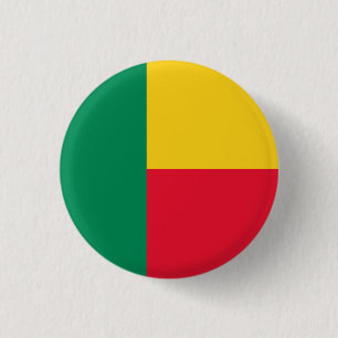 Beninese Flag, Flag of Benin 3 Cm Round Badge
