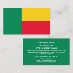 Beninese Flag, Flag of Benin Business Card