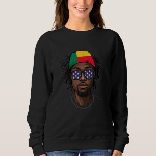 Beninese Flag Souvenirs Man Uniform American Benin Sweatshirt