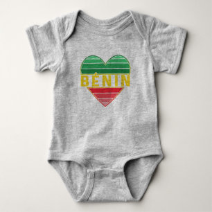 Beninese Heart, I Love Benin Baby Bodysuit