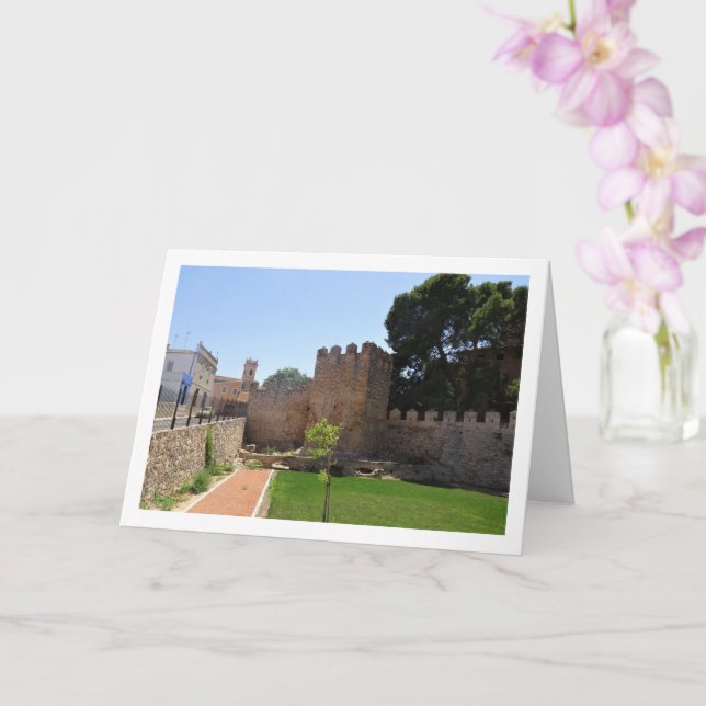 Benisanó Castle, Valencia, Spain, Spanish Card (Orchid)