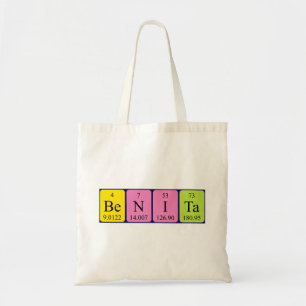Benita periodic table name tote bag