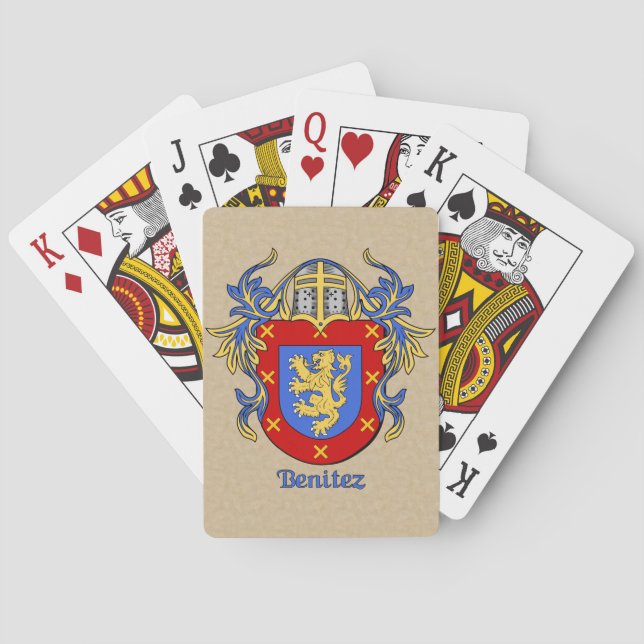 Benitez Heraldic Shield with Mantling Playing Cards (Back)
