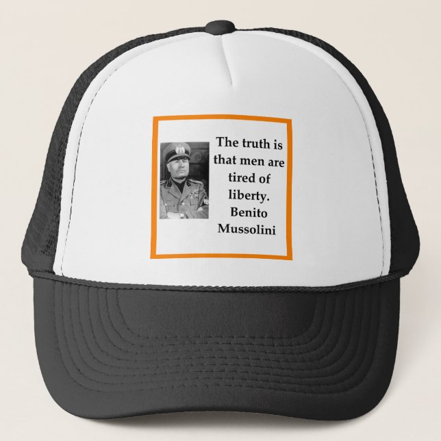 Benito Mussolini Trucker Hat (Front)