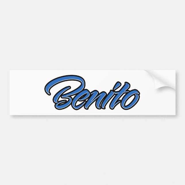 Benito Name blue Aufkleber Sticker Autoaufkleber (Front)