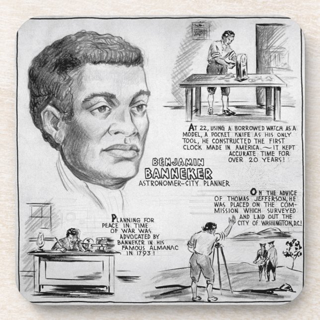 Benjamin Banneker: Black Scientist & Revolutionary Coaster (Front)