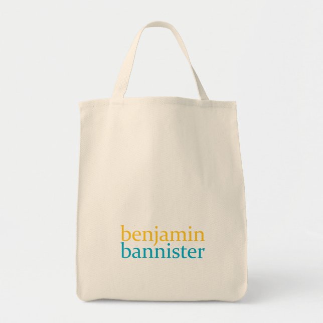 benjamin bannister grocery tote bag (Front)