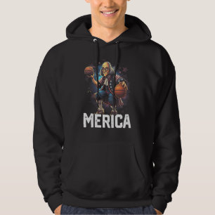 Benjamin Ben Franklin, USA 4th of July Funny, Bask Hoodie