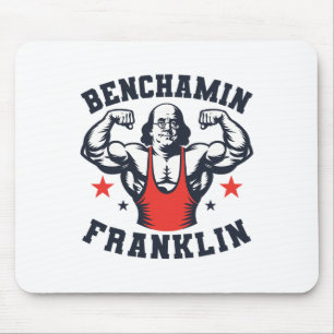 Benjamin Benchamin Franklin Bench Press Bodybuildi Mouse Pad