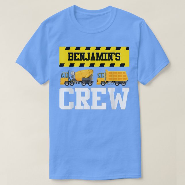 Benjamin Construction Crew Custom Dumptruck Dump T T-Shirt (Design Front)
