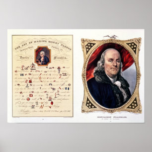 Benjamin Franklin  1847 Poster