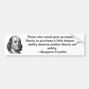 Benjamin Franklin- Bumper Sticker