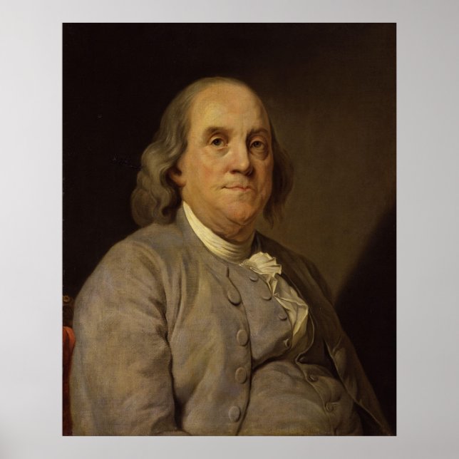 BENJAMIN FRANKLIN by Joseph-Siffred Duplessis Poster (Front)