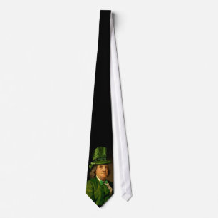 Benjamin Franklin Clover St Patrick's Day Tie