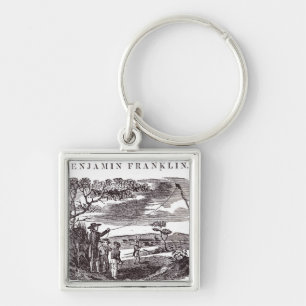 Benjamin Franklin  Conducts his Kite Experiment Key Ring