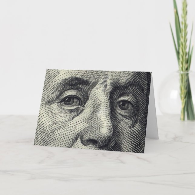 Benjamin Franklin Greeting Card (Money Inside) (Front)