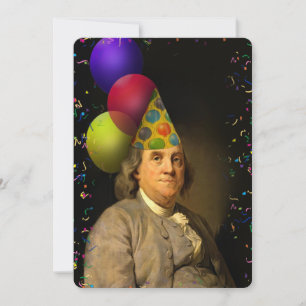 Benjamin Franklin Happy Birthday Invitation