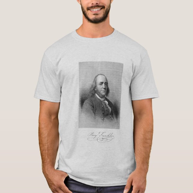 Benjamin Franklin on Liberty T-Shirt (Front)