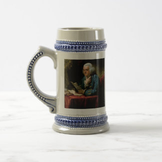 Benjamin Franklin Portrait by David Martin 1767 Beer Stein
