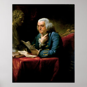 BENJAMIN FRANKLIN Portrait by David Martin Print